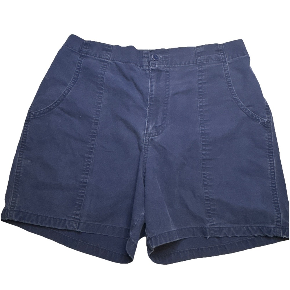 David Taylor Navy Blue Elastic Waist Casual Utility‎ Shorts Size 26 Waist